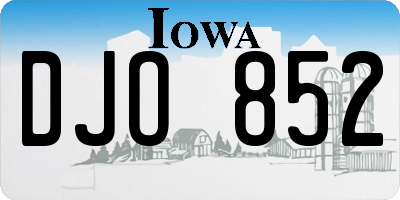 IA license plate DJO852