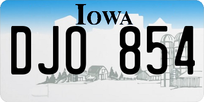 IA license plate DJO854