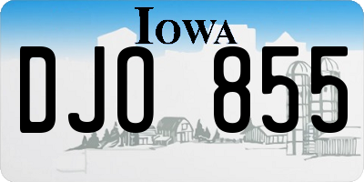 IA license plate DJO855