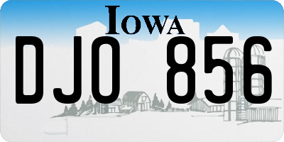 IA license plate DJO856