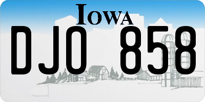 IA license plate DJO858