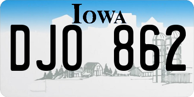 IA license plate DJO862