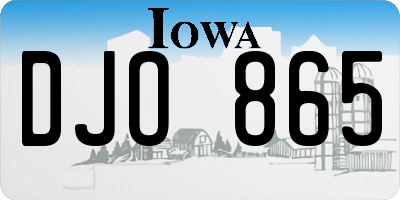 IA license plate DJO865