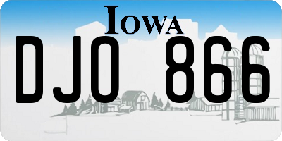 IA license plate DJO866