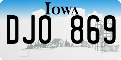 IA license plate DJO869
