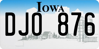 IA license plate DJO876