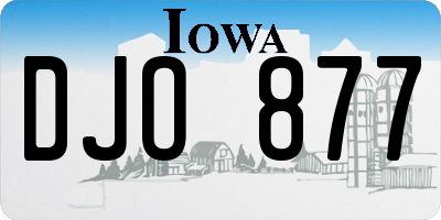 IA license plate DJO877