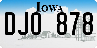 IA license plate DJO878