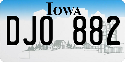 IA license plate DJO882