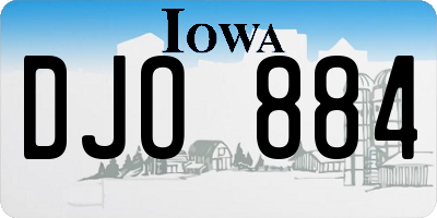 IA license plate DJO884