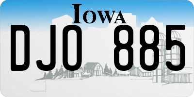 IA license plate DJO885