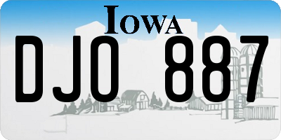 IA license plate DJO887