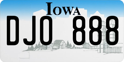 IA license plate DJO888