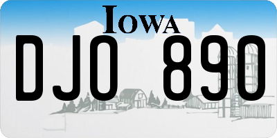 IA license plate DJO890