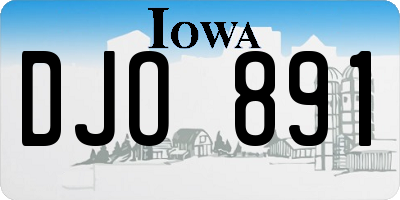 IA license plate DJO891