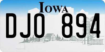 IA license plate DJO894