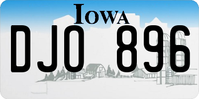 IA license plate DJO896