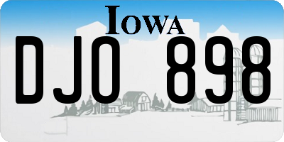 IA license plate DJO898