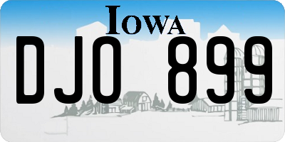 IA license plate DJO899