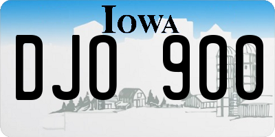 IA license plate DJO900