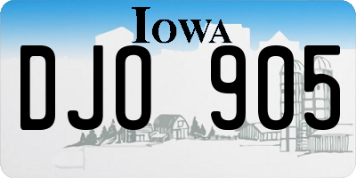 IA license plate DJO905