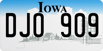 IA license plate DJO909