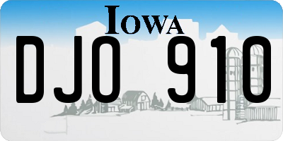 IA license plate DJO910