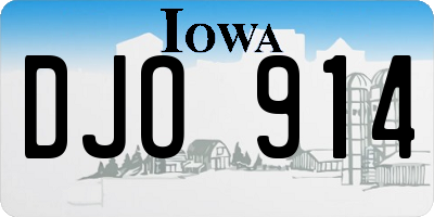IA license plate DJO914