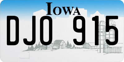 IA license plate DJO915