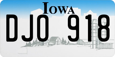 IA license plate DJO918