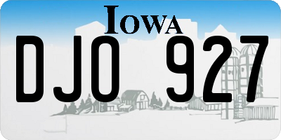 IA license plate DJO927