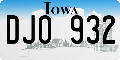 IA license plate DJO932