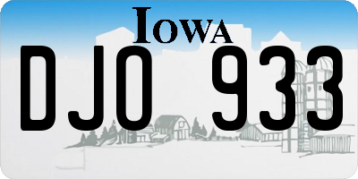 IA license plate DJO933