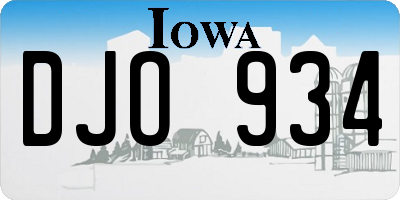 IA license plate DJO934
