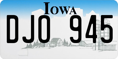 IA license plate DJO945