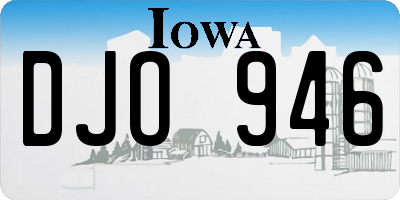 IA license plate DJO946