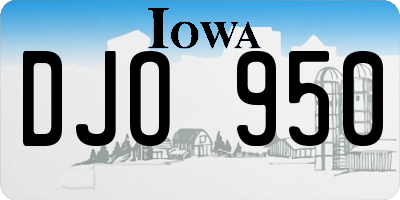IA license plate DJO950