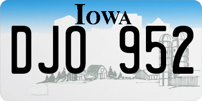 IA license plate DJO952
