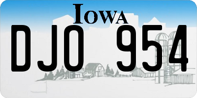 IA license plate DJO954