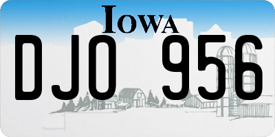 IA license plate DJO956