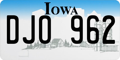 IA license plate DJO962
