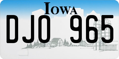 IA license plate DJO965