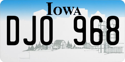 IA license plate DJO968