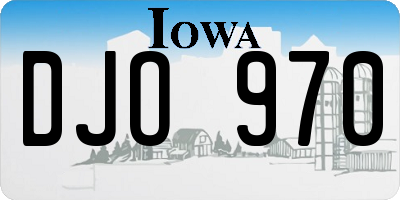 IA license plate DJO970