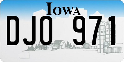 IA license plate DJO971