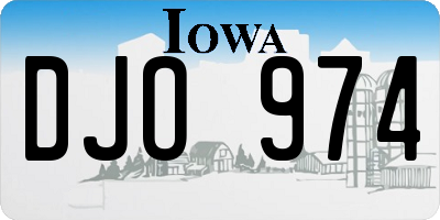 IA license plate DJO974