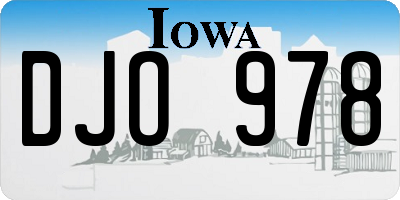 IA license plate DJO978