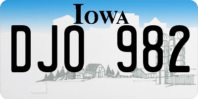 IA license plate DJO982