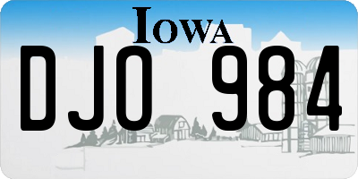 IA license plate DJO984