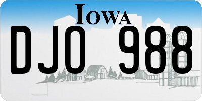 IA license plate DJO988